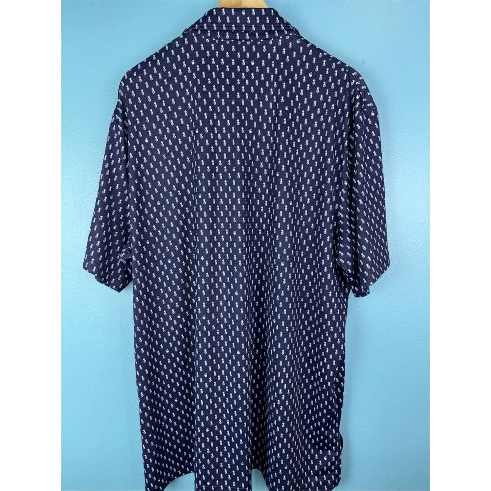 RLX Ralph Lauren Men's XXL Performance Golf Polo Shirt Pineapple Print MSRP $99